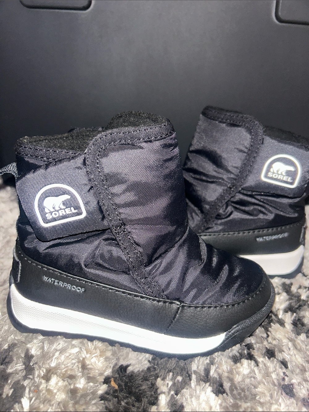 Sorel Kids Waterproof Snow Boots in Black